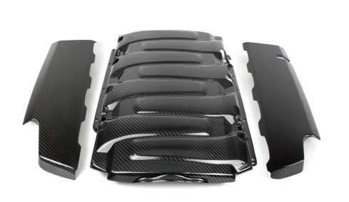 C7 Corvette Stingray APR Real Carbon Fiber Rear LT1 Engine Cover Package, w/ Fuel Rails Covers